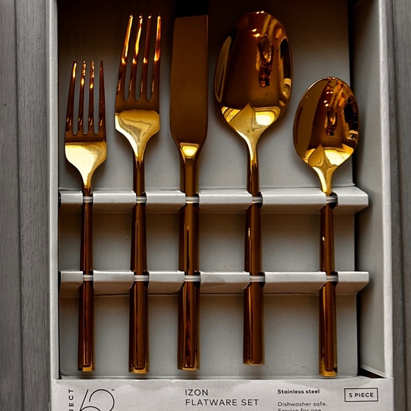 Target Project 62 Izon Gold Flatware Set Stainless Steel 5-Piece Set SOLD OUT - Picture 5 of 5